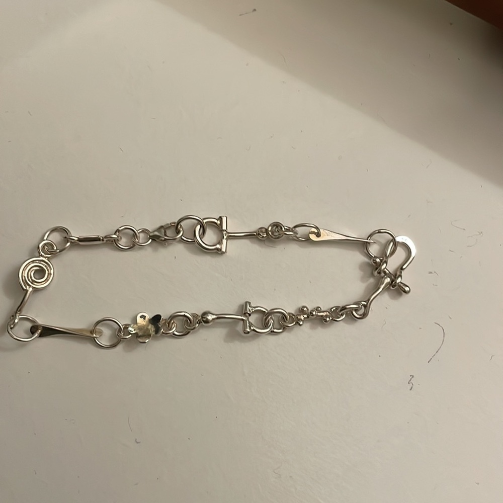 Custom made link hinged bracelet